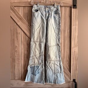 Limited Too Gray Flare Wide Leg Jeans - Vintage